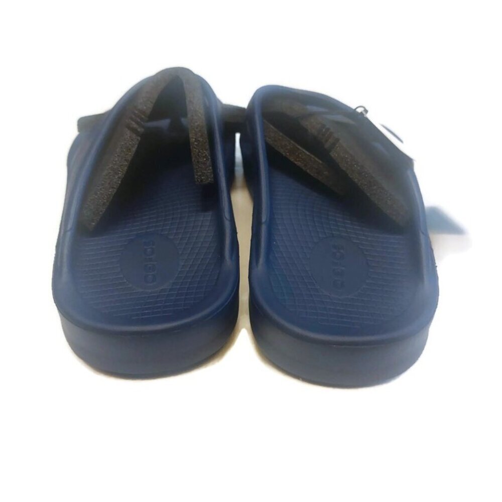 OOFOS Mens Size 12 Womens Size 14 Ooriginal Recovery Slide Pool Sandal Navy Blue - Picture 7 of 9